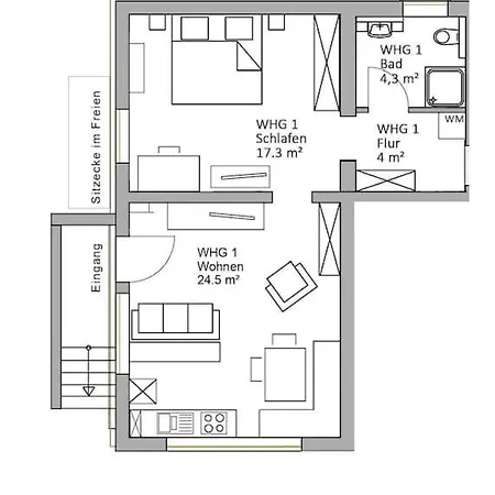 Komfortable 2-zi-ferienwohnung Albbruck-schachen